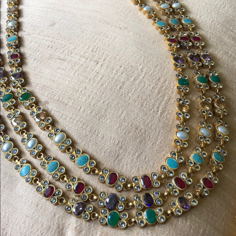 Pakistani Indian 3strand necklace - Picture 2 of 4